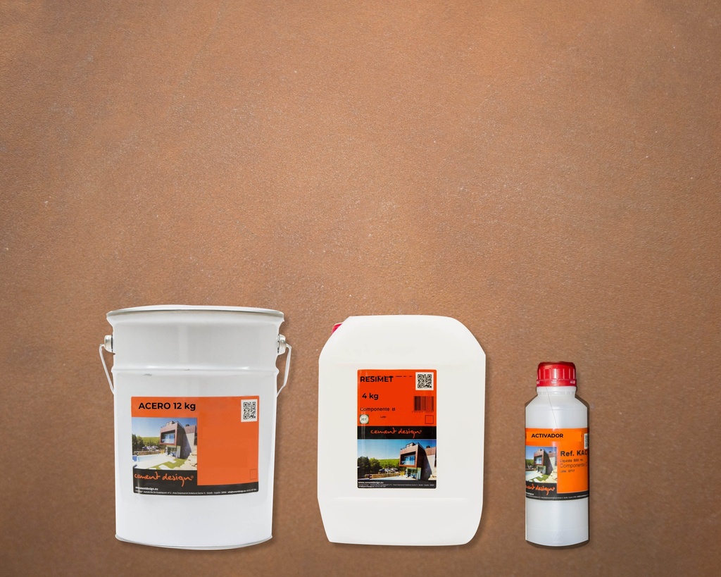 KIT ACERO 3K - 12kg (Comp A + Comp B) +  Activador