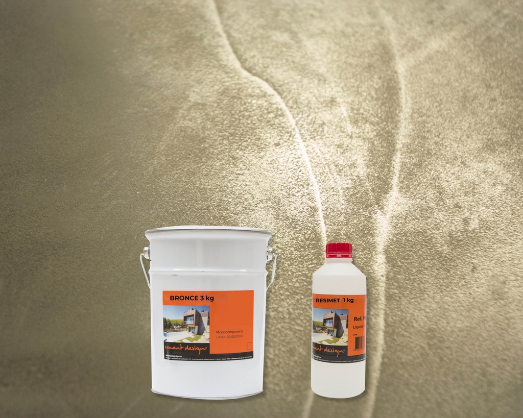 KIT BRONCE 2K - 3kg (Comp. A)+ RESIMET (Comp. B) - 1kg