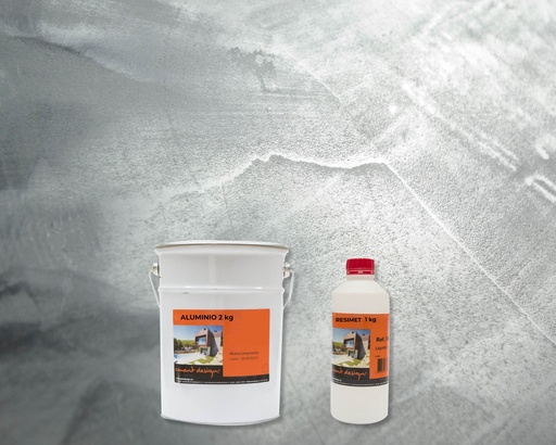 [KIT-AL-2K-2] KIT ALUMINIO 2K - 2kg (Comp. A)+ RESIMET (Comp. B) - 1kg