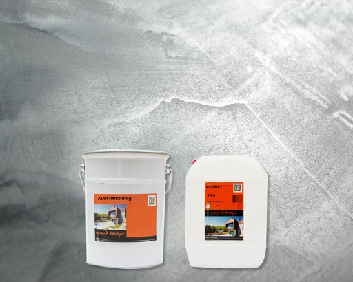[KIT-AL-2K-8] KIT ALUMINIO 2K - 8kg (Comp. A)+ RESIMET (Comp. B) - 4kg