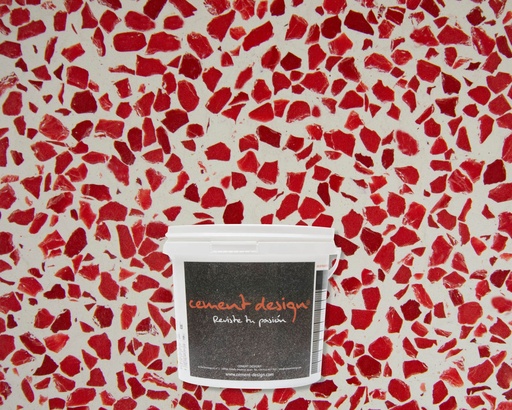 [MTB8-1K-5] MICROTERRAZZO MATE BLOOD 8mm - 5kg 
